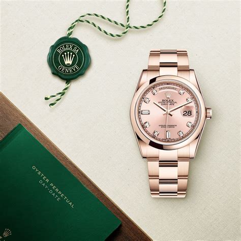 rolex oyster 36mm everose gold and diamonds price